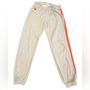 discontinued aviator nation light grey sweatpants